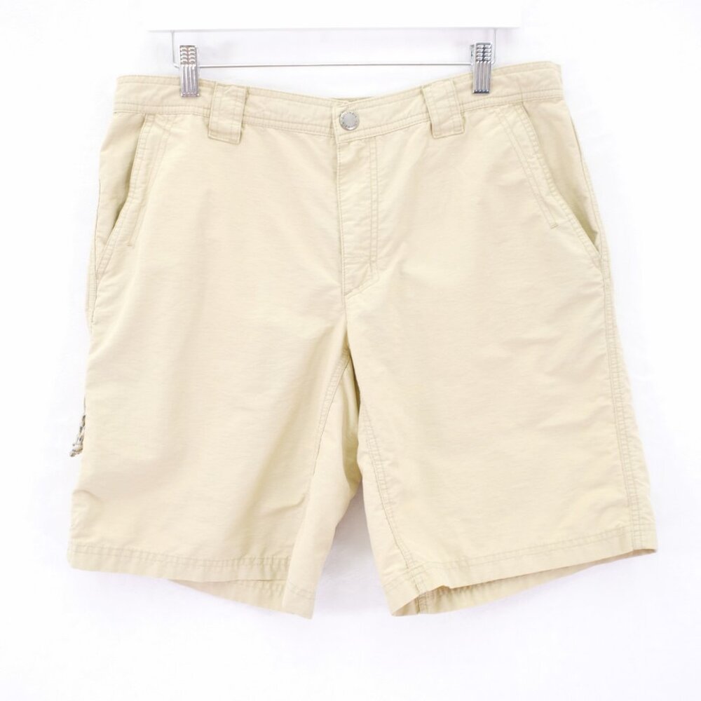 Columbia Cargo Tan Shorts Cotton Nylon 34 / 9.5 Low Rise